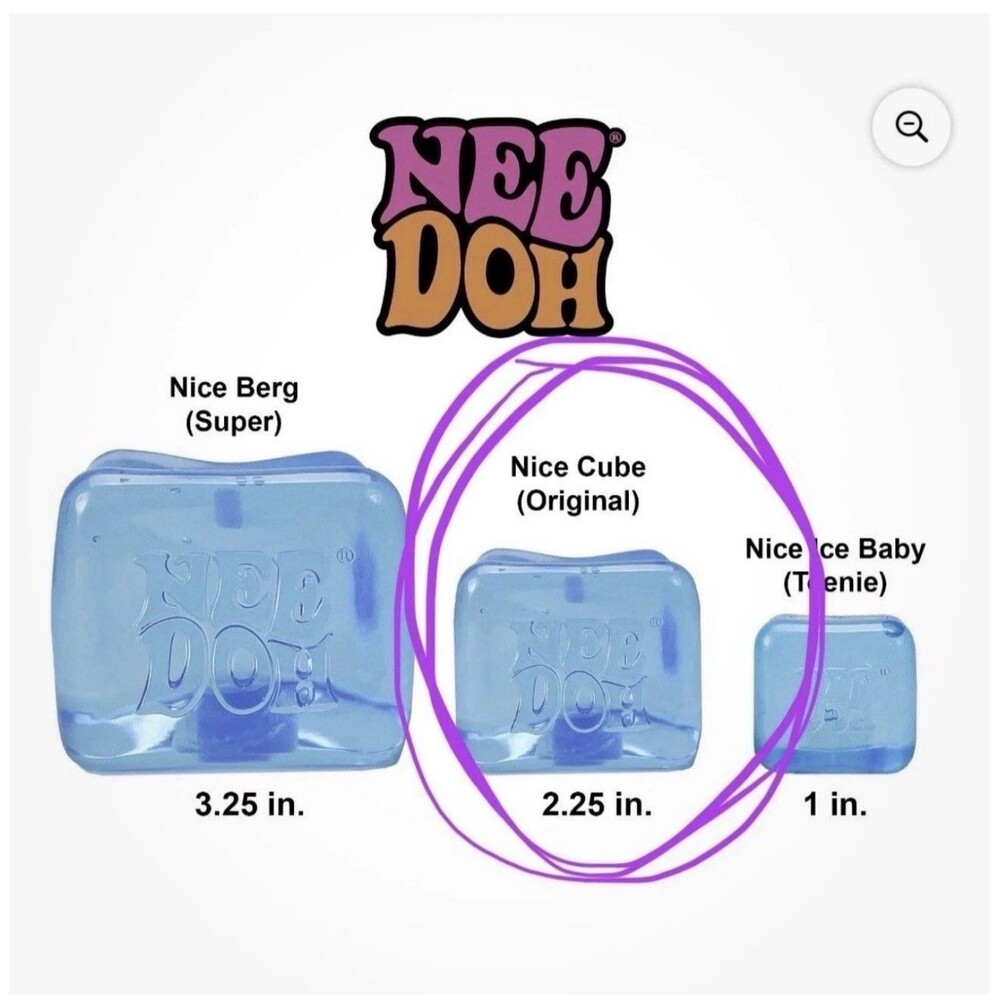 Schylling Nee Doh Nice Cube Original Pink Sensory Fidget Toy Stress Ball 2.25" - Picture 2 of 10